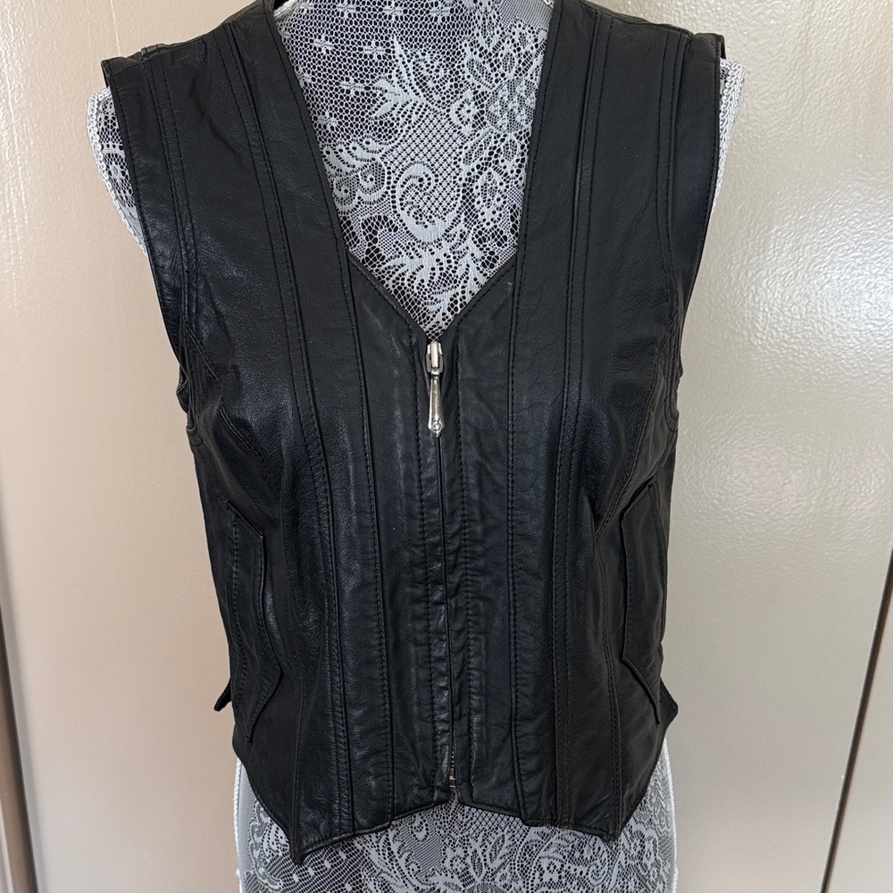 Harley-Davidson Women's Black Zip-Up Vest